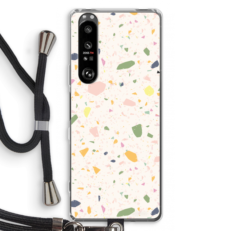 Terrazzo N°21: Sony Xperia 1 III Transparant Hoesje met koord