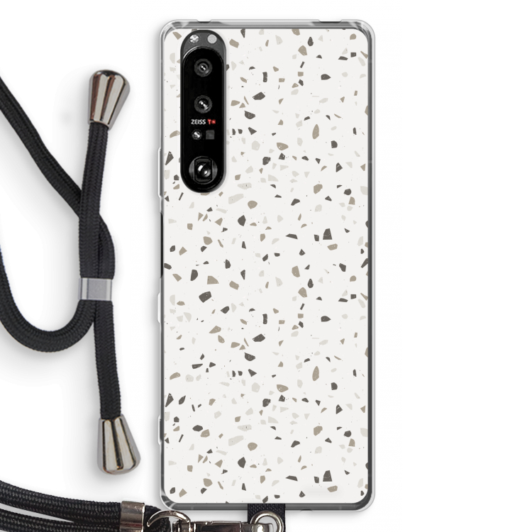 Terrazzo N°14: Sony Xperia 1 III Transparant Hoesje met koord