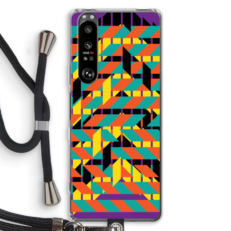 Skew Bee 2: Sony Xperia 1 III Transparant Hoesje met koord