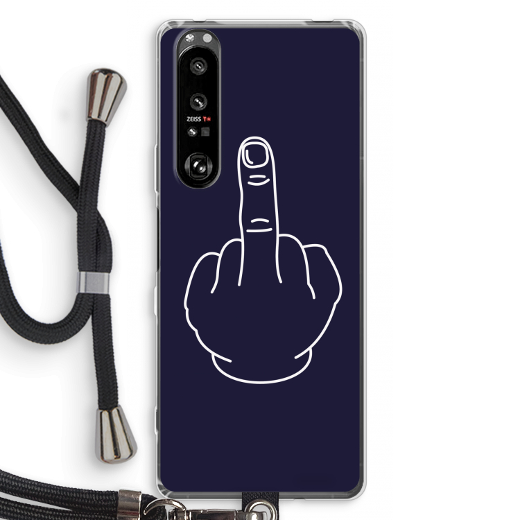 F**k U: Sony Xperia 1 III Transparant Hoesje met koord