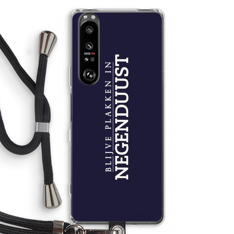 Blijve plakken in Negenduust: Sony Xperia 1 III Transparant Hoesje met koord