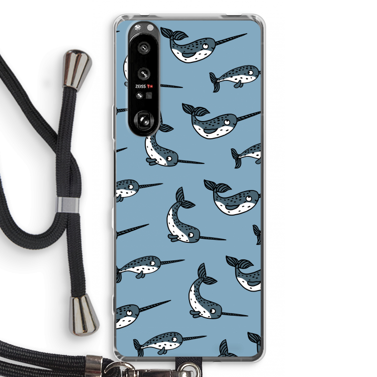 Narwhal: Sony Xperia 1 III Transparant Hoesje met koord