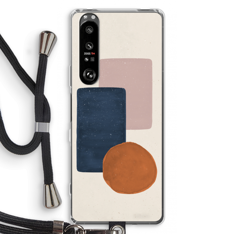 Geo #3: Sony Xperia 1 III Transparant Hoesje met koord