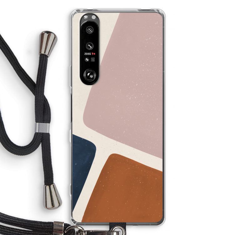 Geo #2: Sony Xperia 1 III Transparant Hoesje met koord