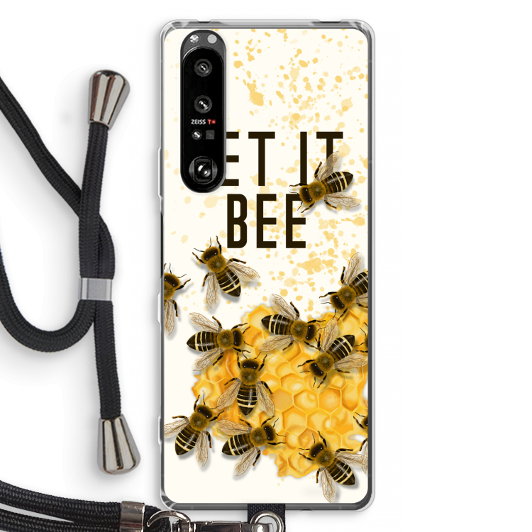 Let it bee: Sony Xperia 1 III Transparant Hoesje met koord