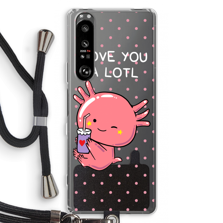 Love You A Lotl: Sony Xperia 1 III Transparant Hoesje met koord