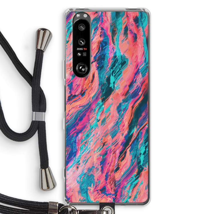 Electric Times: Sony Xperia 1 III Transparant Hoesje met koord
