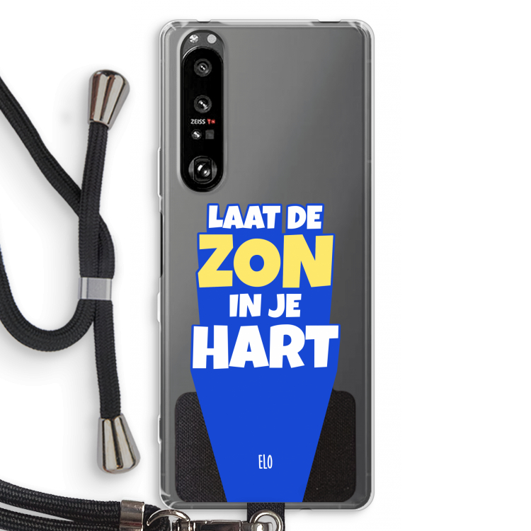 Laat de zon in je hart: Sony Xperia 1 III Transparant Hoesje met koord