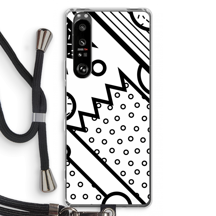 Pop Art #4: Sony Xperia 1 III Transparant Hoesje met koord