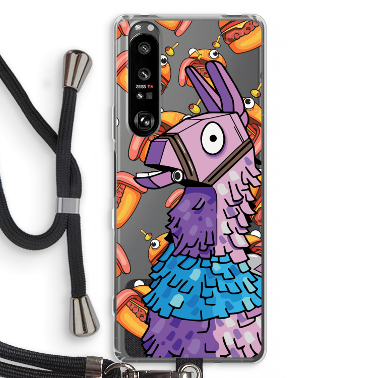 Loot Burger: Sony Xperia 1 III Transparant Hoesje met koord