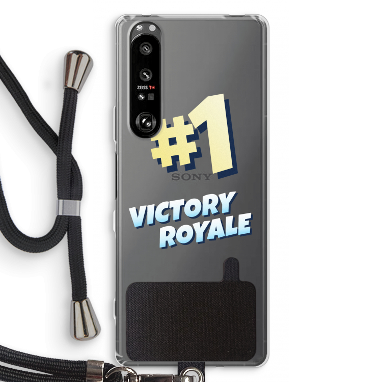 Victory Royale: Sony Xperia 1 III Transparant Hoesje met koord