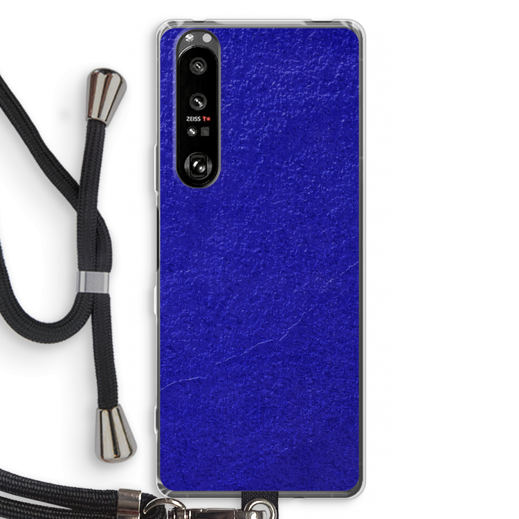 Majorelle Blue: Sony Xperia 1 III Transparant Hoesje met koord