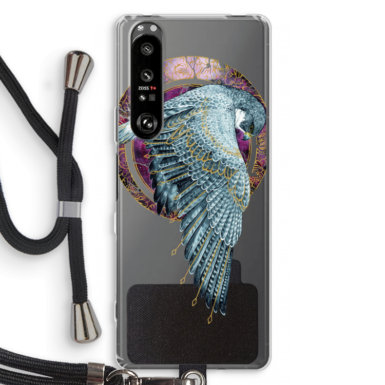 Golden Falcon: Sony Xperia 1 III Transparant Hoesje met koord