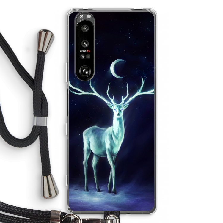 Nightbringer: Sony Xperia 1 III Transparant Hoesje met koord