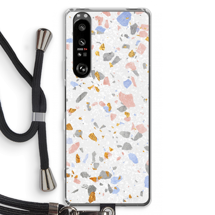 Terrazzo N°8: Sony Xperia 1 III Transparant Hoesje met koord