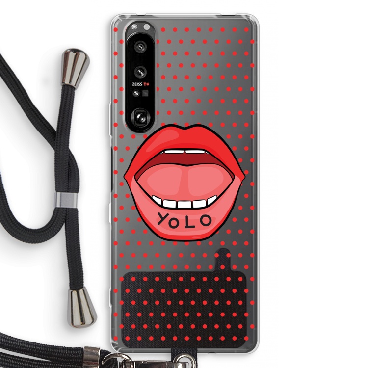 Yolo Denise: Sony Xperia 1 III Transparant Hoesje met koord