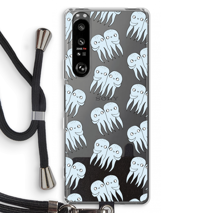 Octopussen: Sony Xperia 1 III Transparant Hoesje met koord