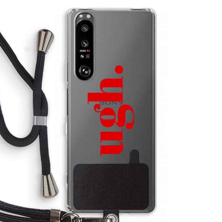 Ugh: Sony Xperia 1 III Transparant Hoesje met koord