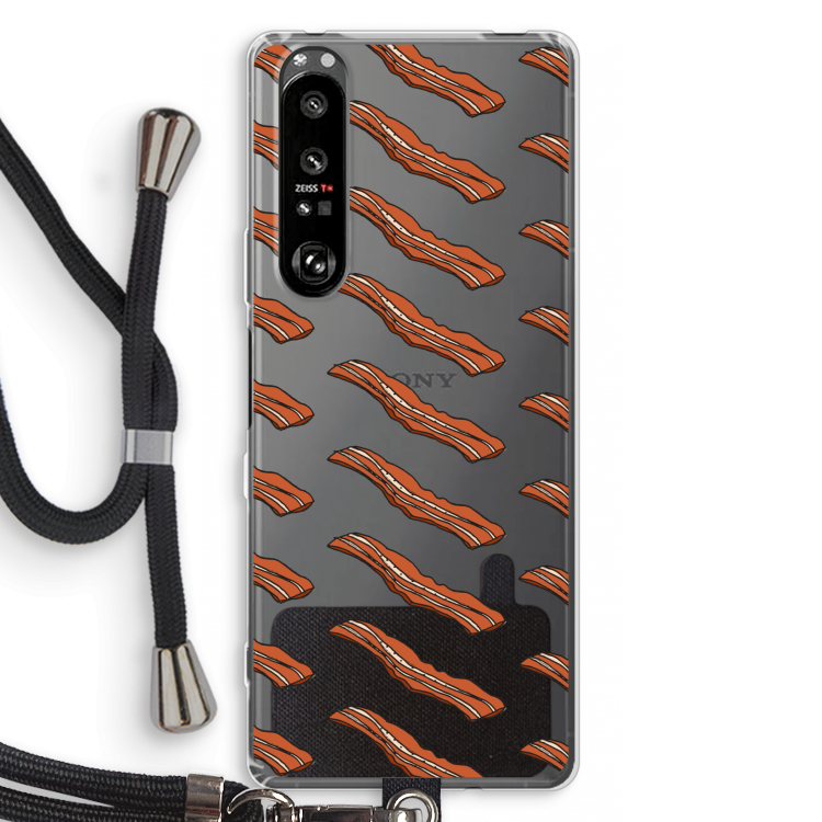 Bacon to my eggs #2: Sony Xperia 1 III Transparant Hoesje met koord