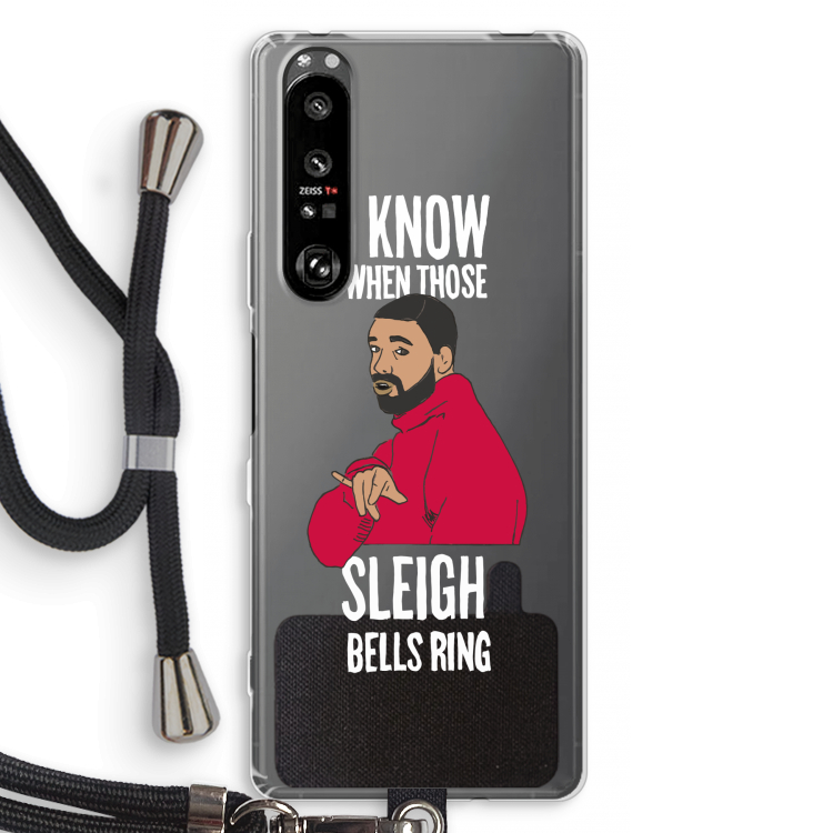 Sleigh Bells Ring: Sony Xperia 1 III Transparant Hoesje met koord