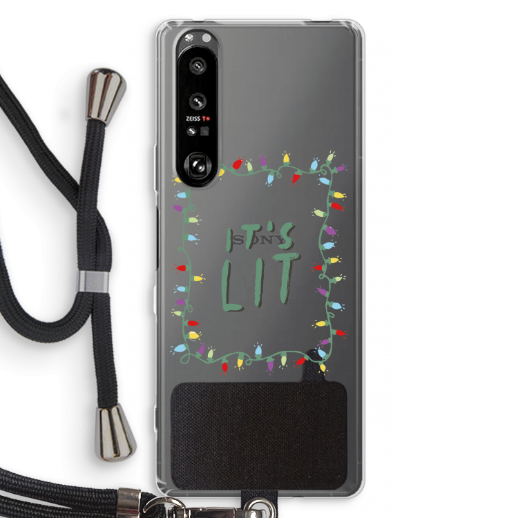 It's Lit: Sony Xperia 1 III Transparant Hoesje met koord