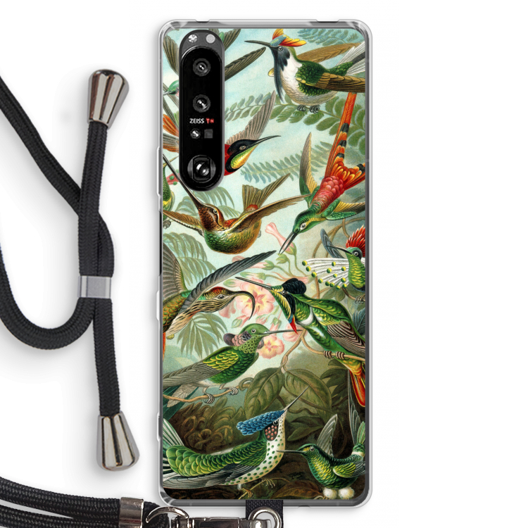 Haeckel Trochilidae: Sony Xperia 1 III Transparant Hoesje met koord