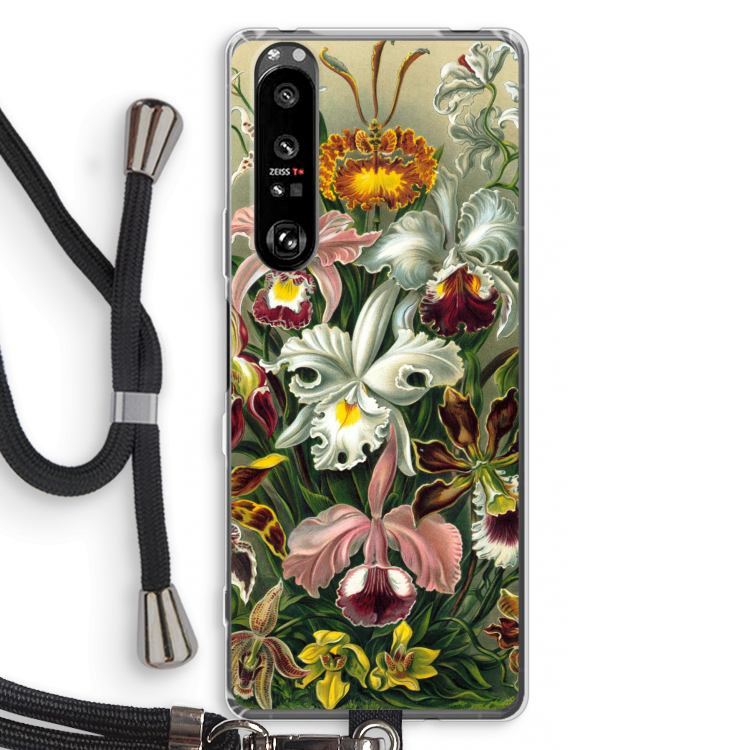 Haeckel Orchidae: Sony Xperia 1 III Transparant Hoesje met koord