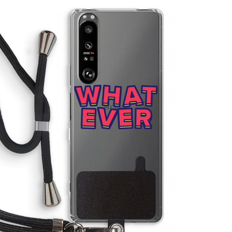 Whatever: Sony Xperia 1 III Transparant Hoesje met koord