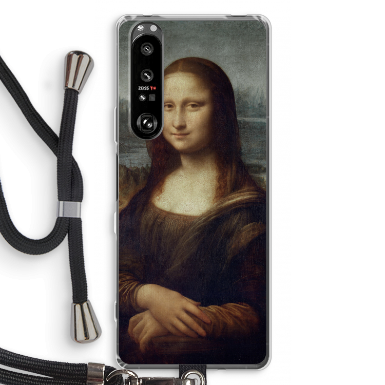 Mona Lisa: Sony Xperia 1 III Transparant Hoesje met koord