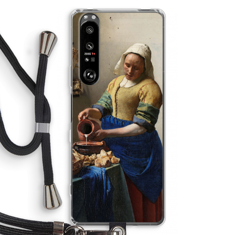 The Milkmaid: Sony Xperia 1 III Transparant Hoesje met koord