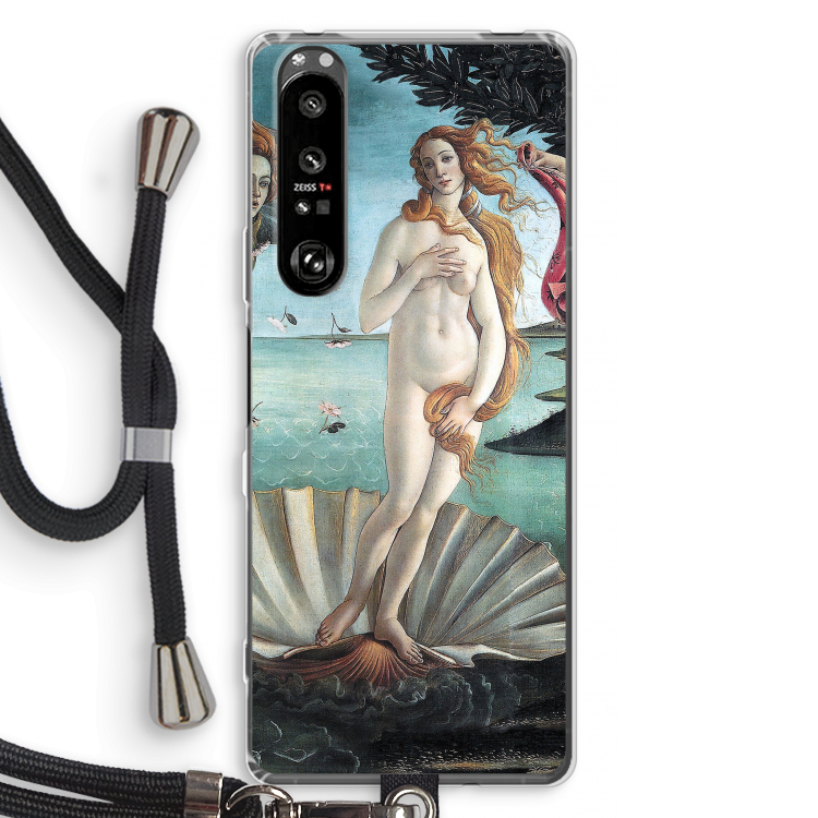 Birth Of Venus: Sony Xperia 1 III Transparant Hoesje met koord