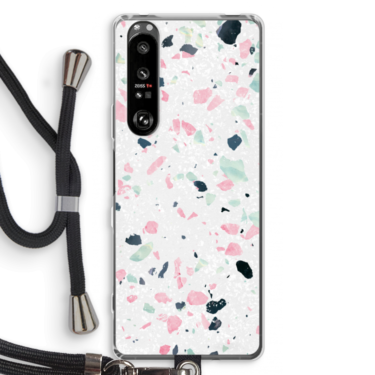 Terrazzo N°3: Sony Xperia 1 III Transparant Hoesje met koord