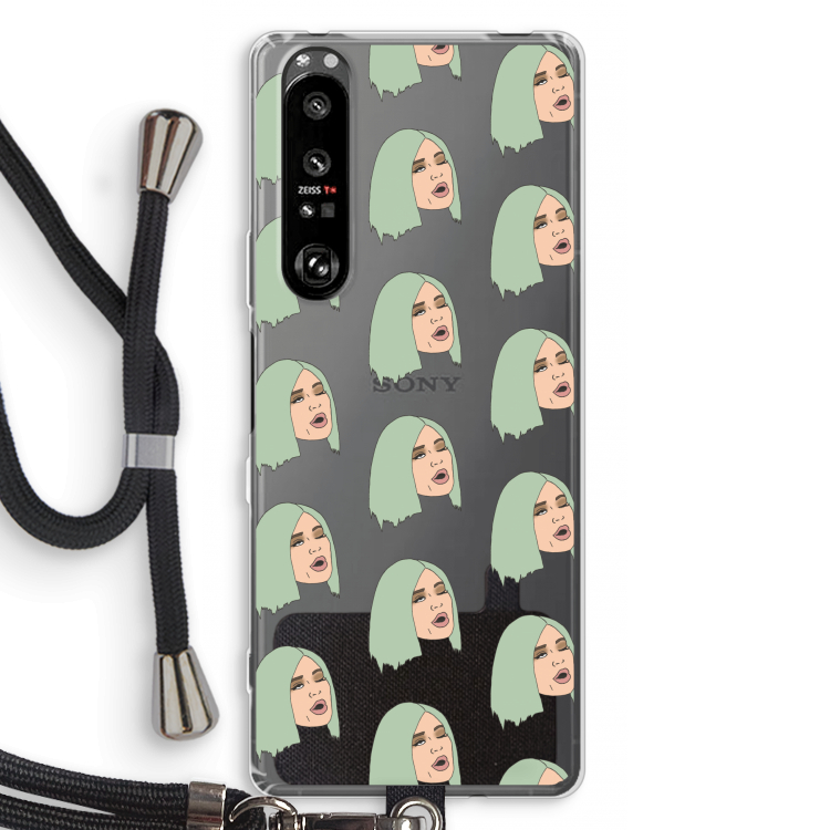 King Kylie: Sony Xperia 1 III Transparant Hoesje met koord