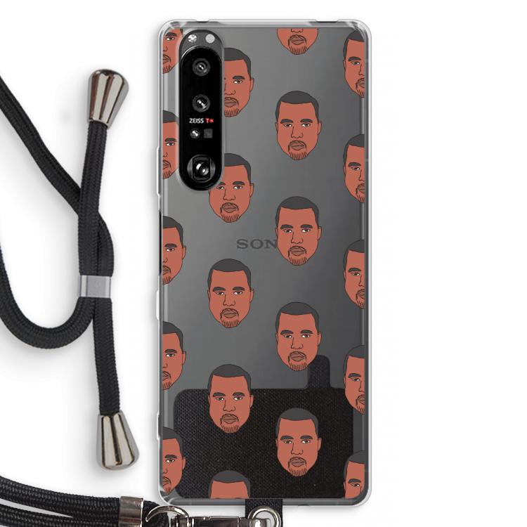 Kanye Call Me?: Sony Xperia 1 III Transparant Hoesje met koord