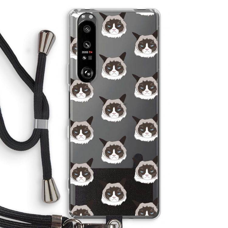 It's a Purrr Case: Sony Xperia 1 III Transparant Hoesje met koord