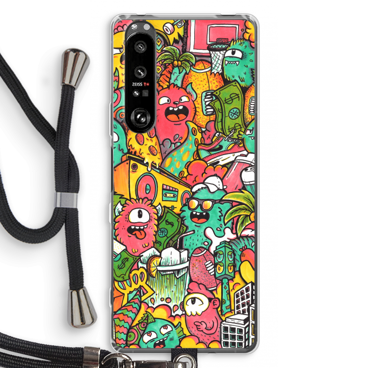 Vexx City: Sony Xperia 1 III Transparant Hoesje met koord
