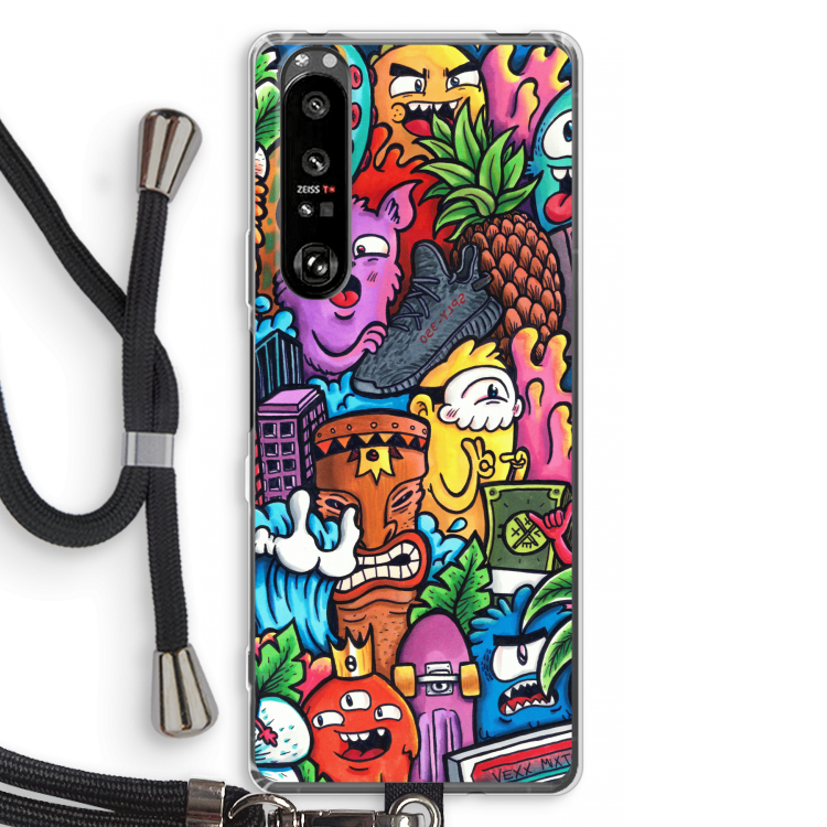 Vexx Mixtape: Sony Xperia 1 III Transparant Hoesje met koord