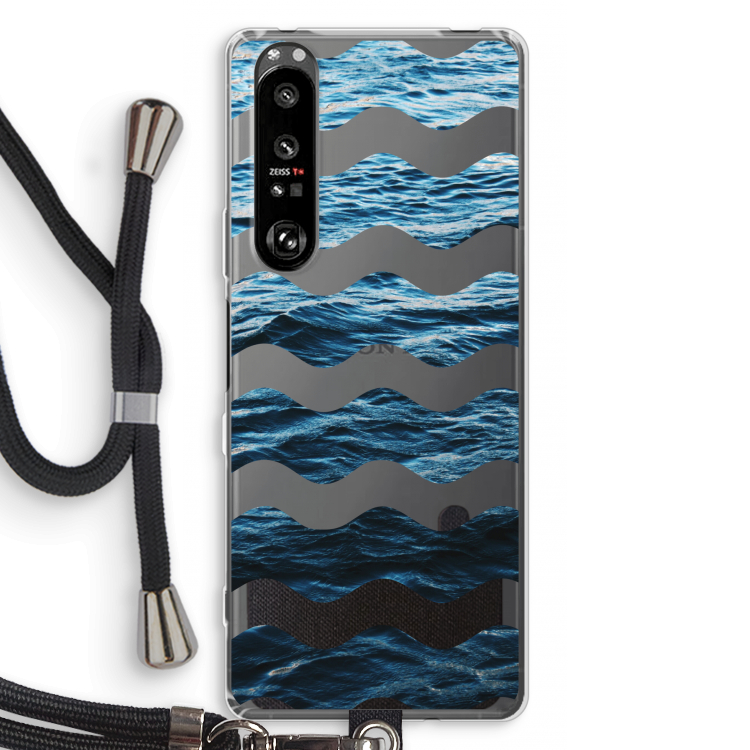Oceaan: Sony Xperia 1 III Transparant Hoesje met koord