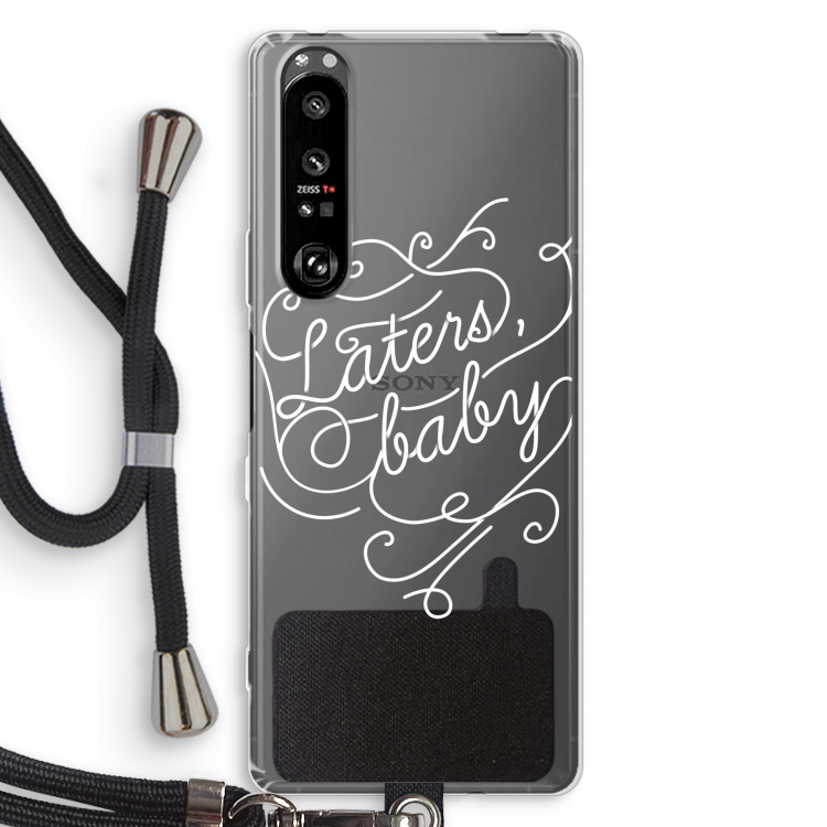 Laters, baby: Sony Xperia 1 III Transparant Hoesje met koord