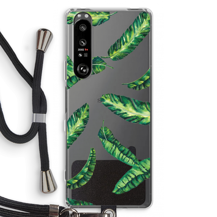 Lange bladeren: Sony Xperia 1 III Transparant Hoesje met koord