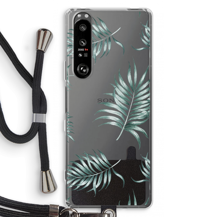 Simple leaves: Sony Xperia 1 III Transparant Hoesje met koord