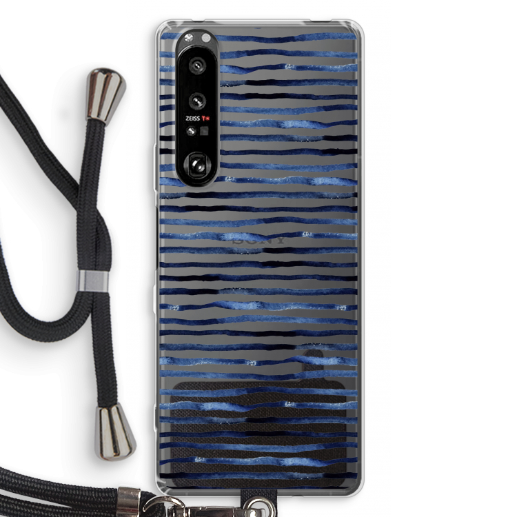 Verrassende lijnen: Sony Xperia 1 III Transparant Hoesje met koord