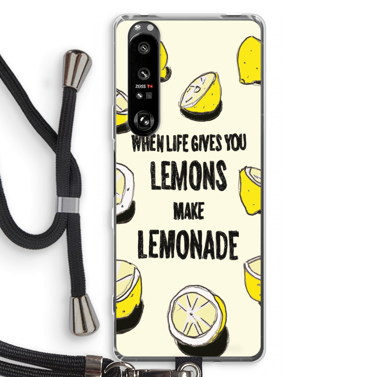 Lemonade: Sony Xperia 1 III Transparant Hoesje met koord