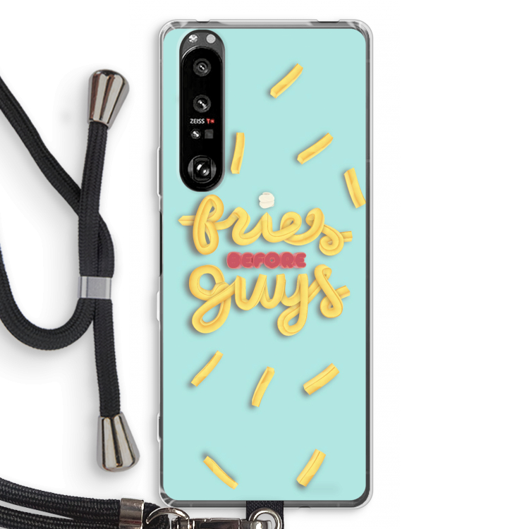 Always fries: Sony Xperia 1 III Transparant Hoesje met koord