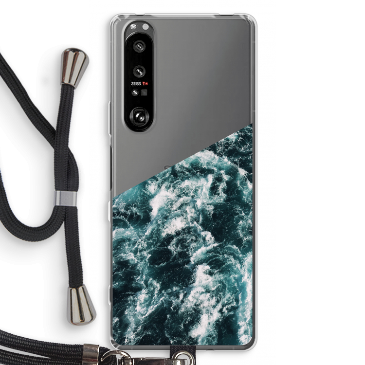 Zee golf: Sony Xperia 1 III Transparant Hoesje met koord