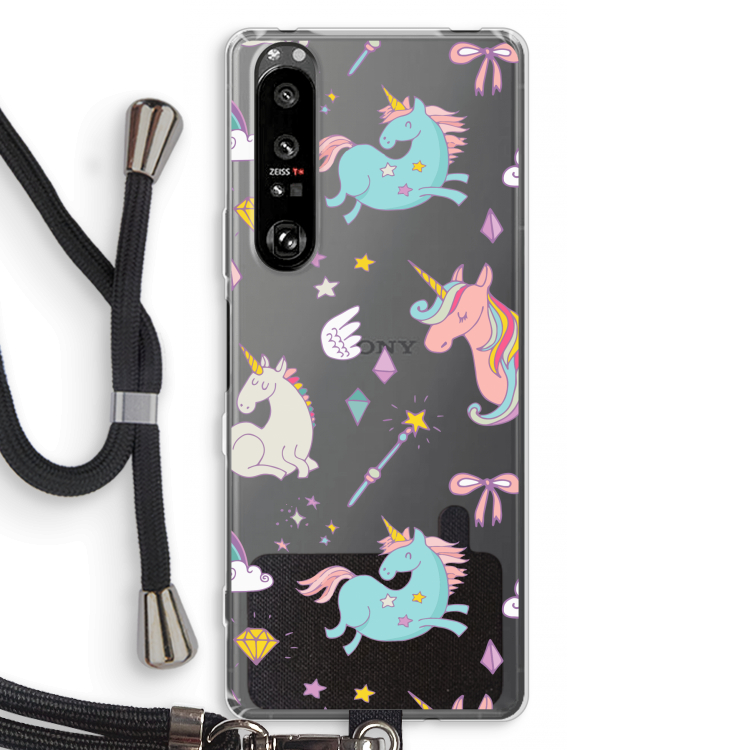 Fantasiewereld: Sony Xperia 1 III Transparant Hoesje met koord