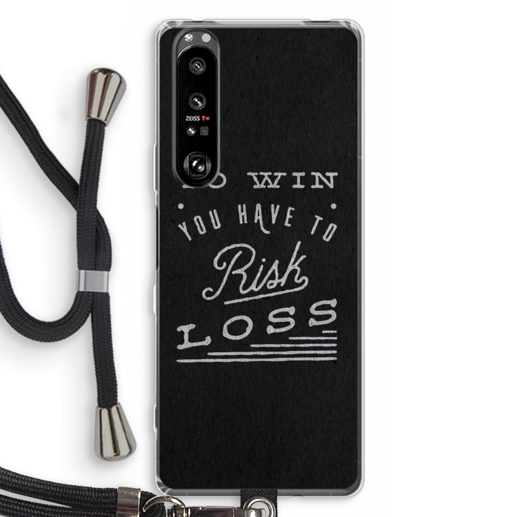 Risk loss: Sony Xperia 1 III Transparant Hoesje met koord