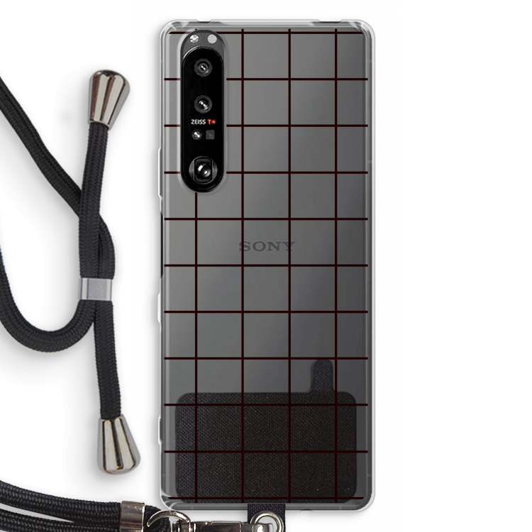 Rooster: Sony Xperia 1 III Transparant Hoesje met koord