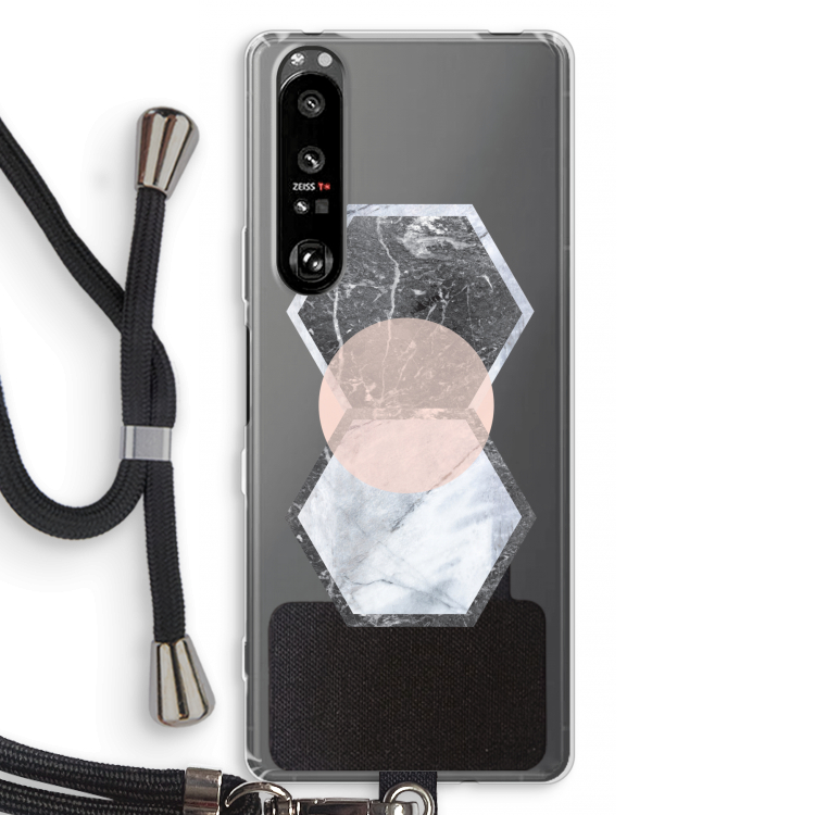 Creatieve toets: Sony Xperia 1 III Transparant Hoesje met koord
