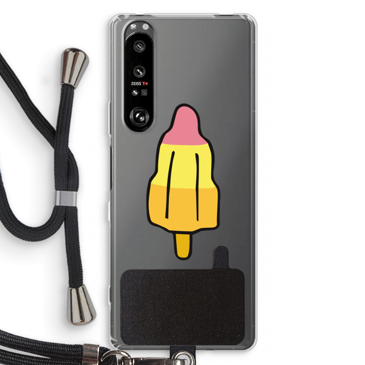 Raketijsje: Sony Xperia 1 III Transparant Hoesje met koord